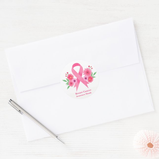 Adesivo Redondo Fita com Stickers-Rosa (Envelope)