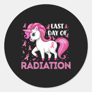 Adesivo Redondo Fita Cor-De-Rosa Unicorn Último Dia De Radiação Ca