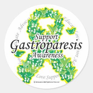 Adesivo Redondo Fita da borboleta de Gastroparesis