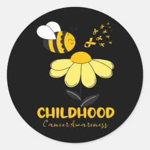 Adesivo Redondo Fita da Consciência do Cancer Infantil para Man Wo