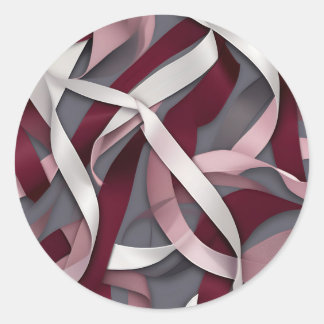 Adesivo Redondo Fita de Abstrato de Borgonha