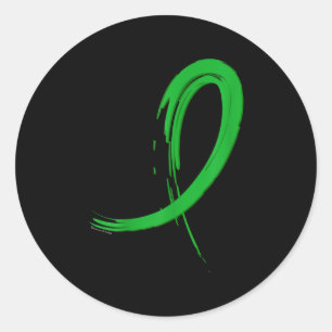 Adesivo Redondo Fita de Grafite Verde para Sensibilização Mental