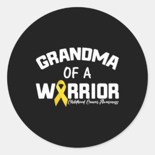 Adesivo Redondo Fita de ouro e Cancer de infância amarelo da fita