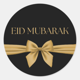 Adesivo Redondo Fita de ouro Eid Mubarak