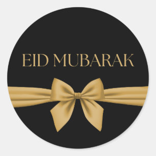 Adesivo Redondo Fita de ouro Eid Mubarak