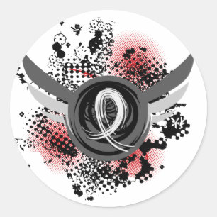 Adesivo Redondo Fita De Pérola E Cancer Pulmonar De Asas