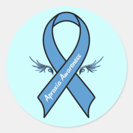 Adesivo Redondo Fita de Sensibilização Apraxia com Asas