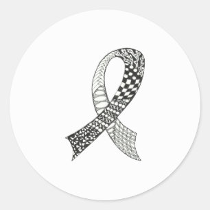 Adesivo Redondo Fita De Sensibilização Do cancer Em Qualquer Cor
