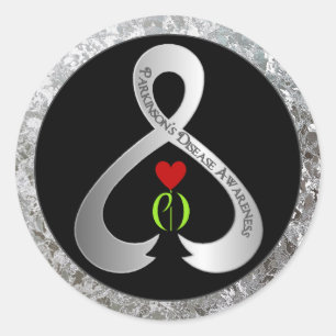 Adesivo Redondo Fita de Sensibilização do Parkinson