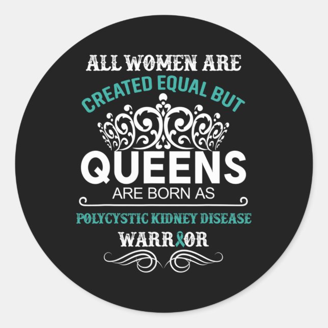 Adesivo Redondo Fita de Sensibilização para a Doença Renal Poliquí (Frente)