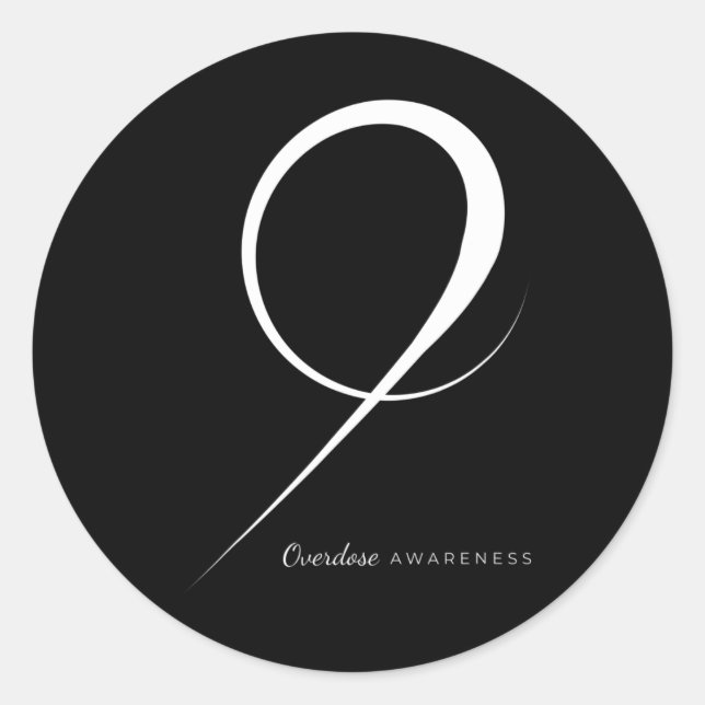 Adesivo Redondo Fita de Sensibilização para a Sobredosagem de Medi (Frente)