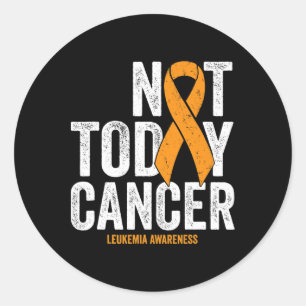 Adesivo Redondo Fita de Sensibilização para o Cancer, Não Hoje Lar