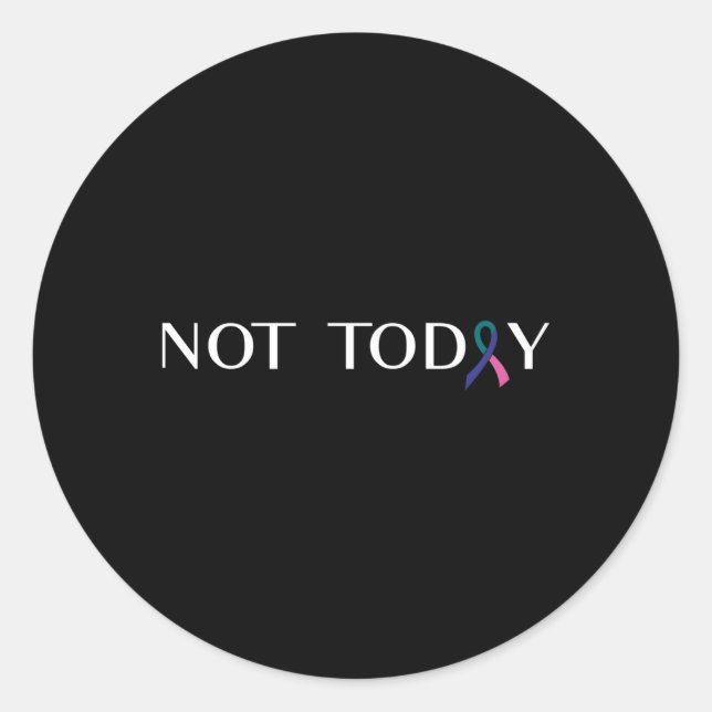 Adesivo Redondo Fita do Cancer de Luta contra a Tiroide (Frente)