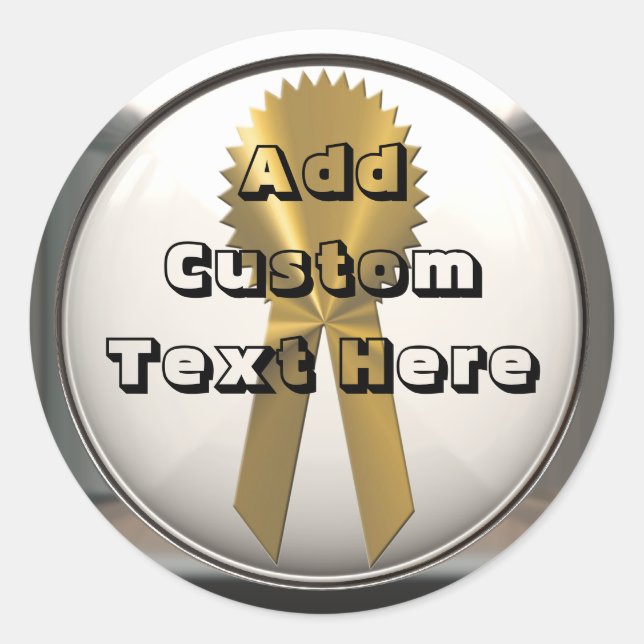 Adesivo Redondo Fita Dourada Com Vedantes De Molas De Prata E Vinh (Frente)