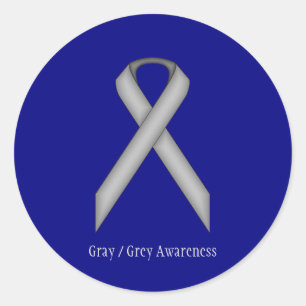 Adesivo Redondo Fita padrão cinzenta por Kenneth Yoncich