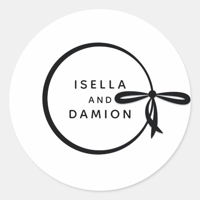 ADESIVO REDONDO FITA PRETA E ARCO (Frente)