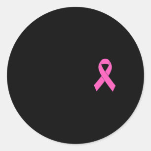 Adesivo Redondo Fita rosa-branca, Cancer-de-vidro-rosa Sensibiliza