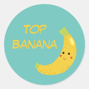 Adesivo Redondo Fita superior do Prêmio da Banana