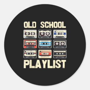 Adesivo Redondo Fita Vintage Cette Música Retrô Anos 80 90 Playlis