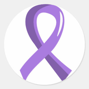Adesivo Redondo Fita violeta 3 do linfoma de Hodgkin