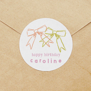 Adesivo Redondo Fitas e Arcos Aniversário