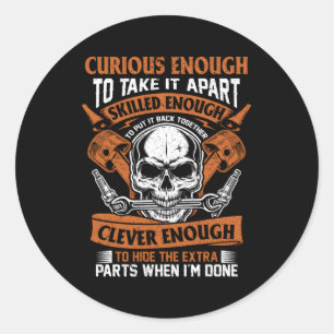 Adesivo Redondo Fixação Mecânica Curiosa Do Alça E Do Alavanca