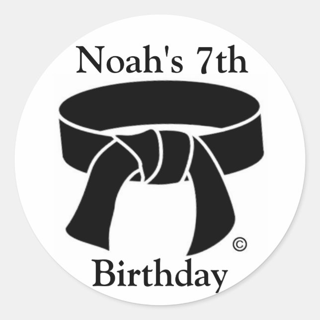 Adesivo Redondo Fixadores de Cinturão Preto de Artes Marciais Pers (Frente)