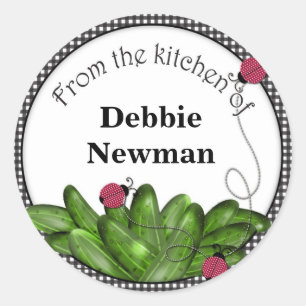 Adesivo Redondo Fixadores de picles personalizados