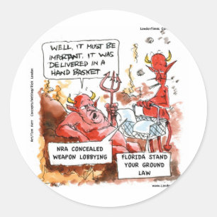 Adesivo Redondo Fl Suportem Sua Lei De Terra No Inferno De Present