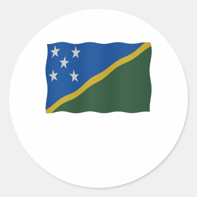 Adesivo Redondo Flag Solomon Islands (Frente)