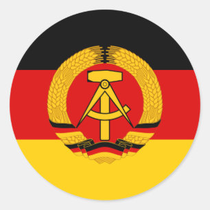 Adesivo Redondo Flagge der DDR - Bandeira da RDA (Alemanha Orienta