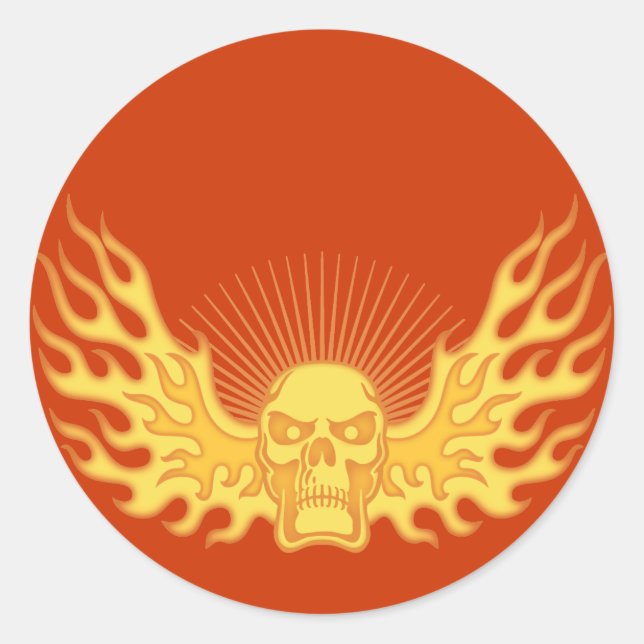 Adesivo Redondo Flame Wing (Frente)