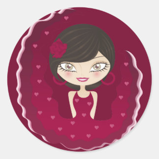 Adesivo Redondo Flamenco