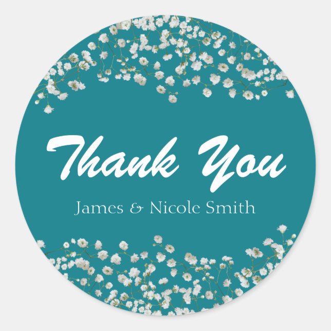 Adesivo Redondo Flamentação respiratória do bebê ESCOLHA SUA PRÓPR (Frente)