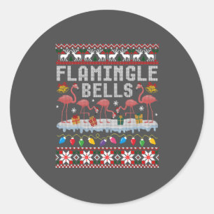 Adesivo Redondo Flamingle Belts Rosa Flamingo, Natal Feio, Natal