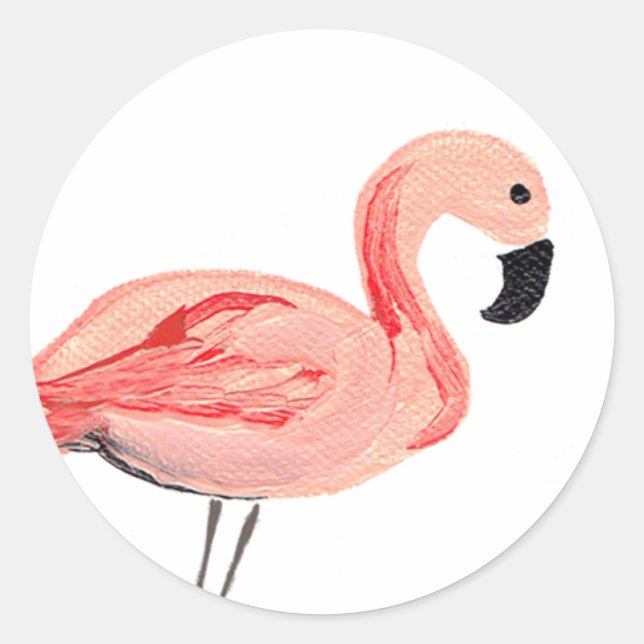 Adesivo Redondo Flamingo (Frente)