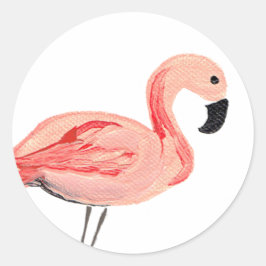 Adesivo Redondo Flamingo