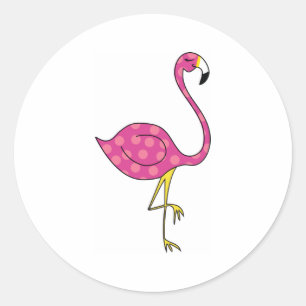 Adesivo Redondo flamingo