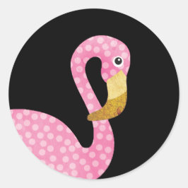 Adesivo Redondo Flamingo, Bolinhas Rosa de Água