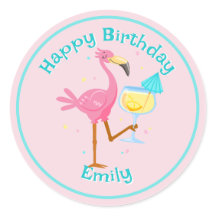 Flamingo com Cocktail