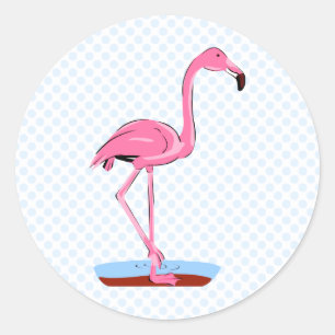 Adesivo Redondo Flamingo de Fanny