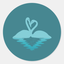 Adesivo Redondo Flamingo Embrace