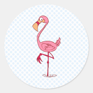 Adesivo Redondo Flamingo Finny