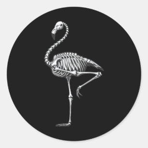 Adesivo Redondo Flamingo Halloween