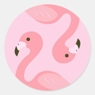 Adesivo Redondo Flamingo Round Sticker