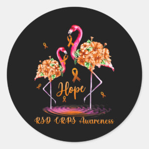 Adesivo Redondo Flamingo Rsd Crps Consciência 1