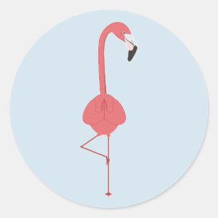 ADESIVO REDONDO FLAMINGO YOGA