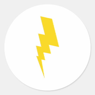 Adesivo Redondo flash amarelo