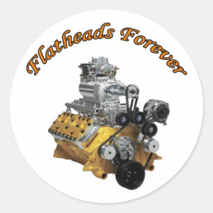Adesivo Redondo Flatheads para sempre