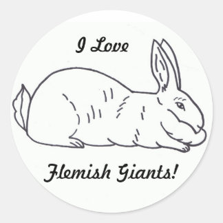 Adesivo Redondo Flemist Giant Rabbit Sticker